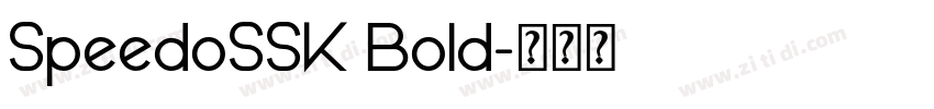 SpeedoSSK Bold字体转换